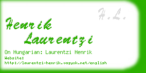 henrik laurentzi business card